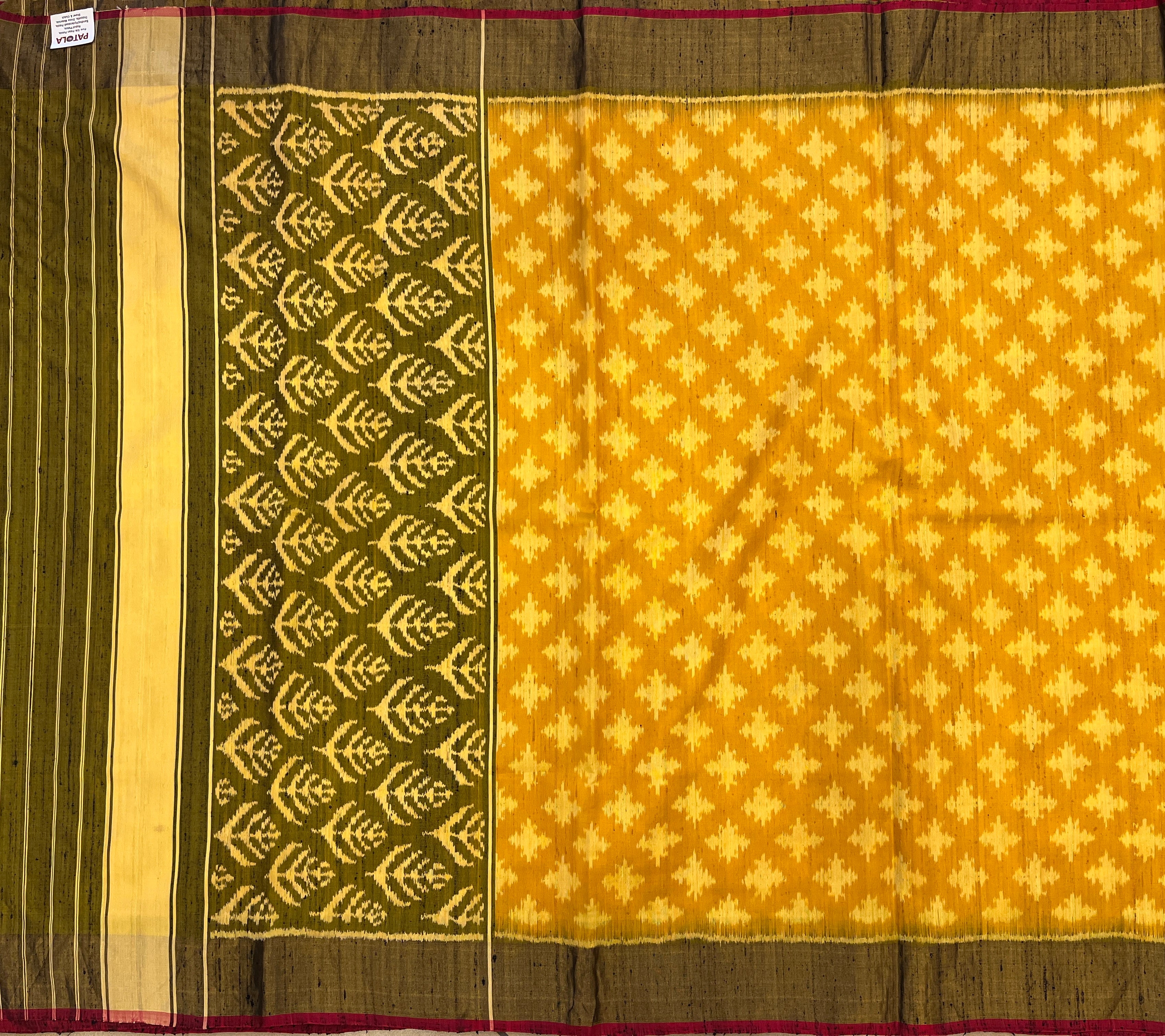Yullow color patola saree