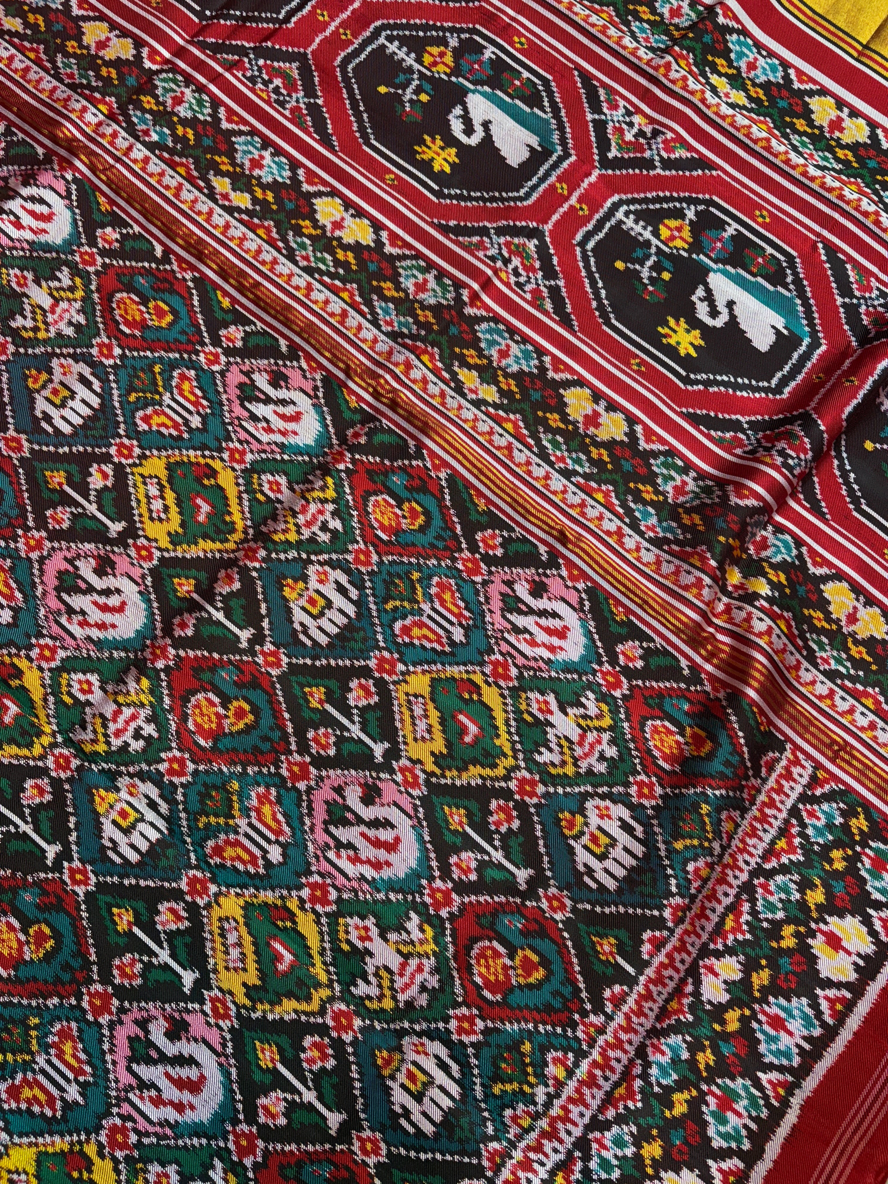 Twill ikkat patola saree