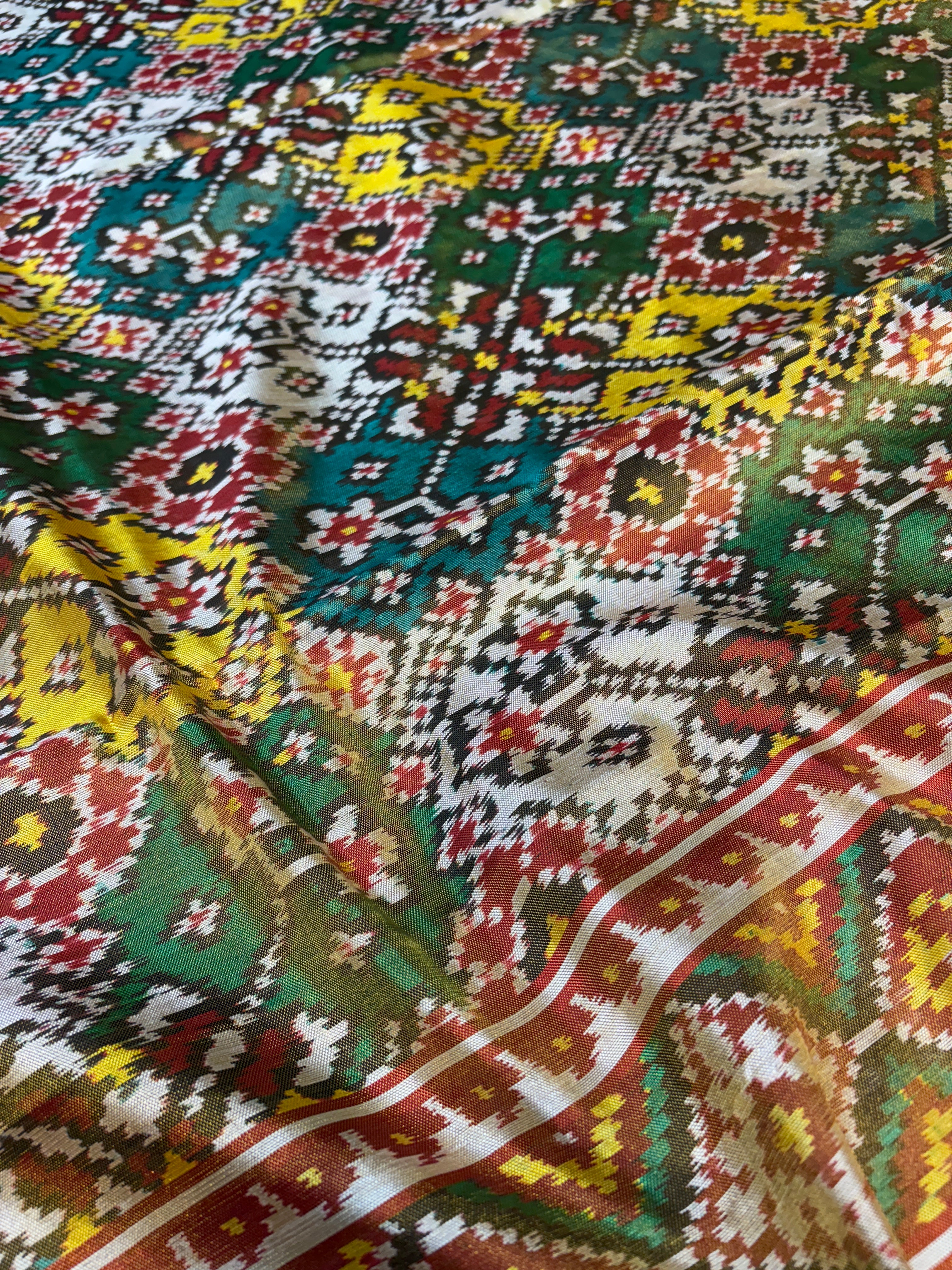 Tissue patola saree multy navratan design