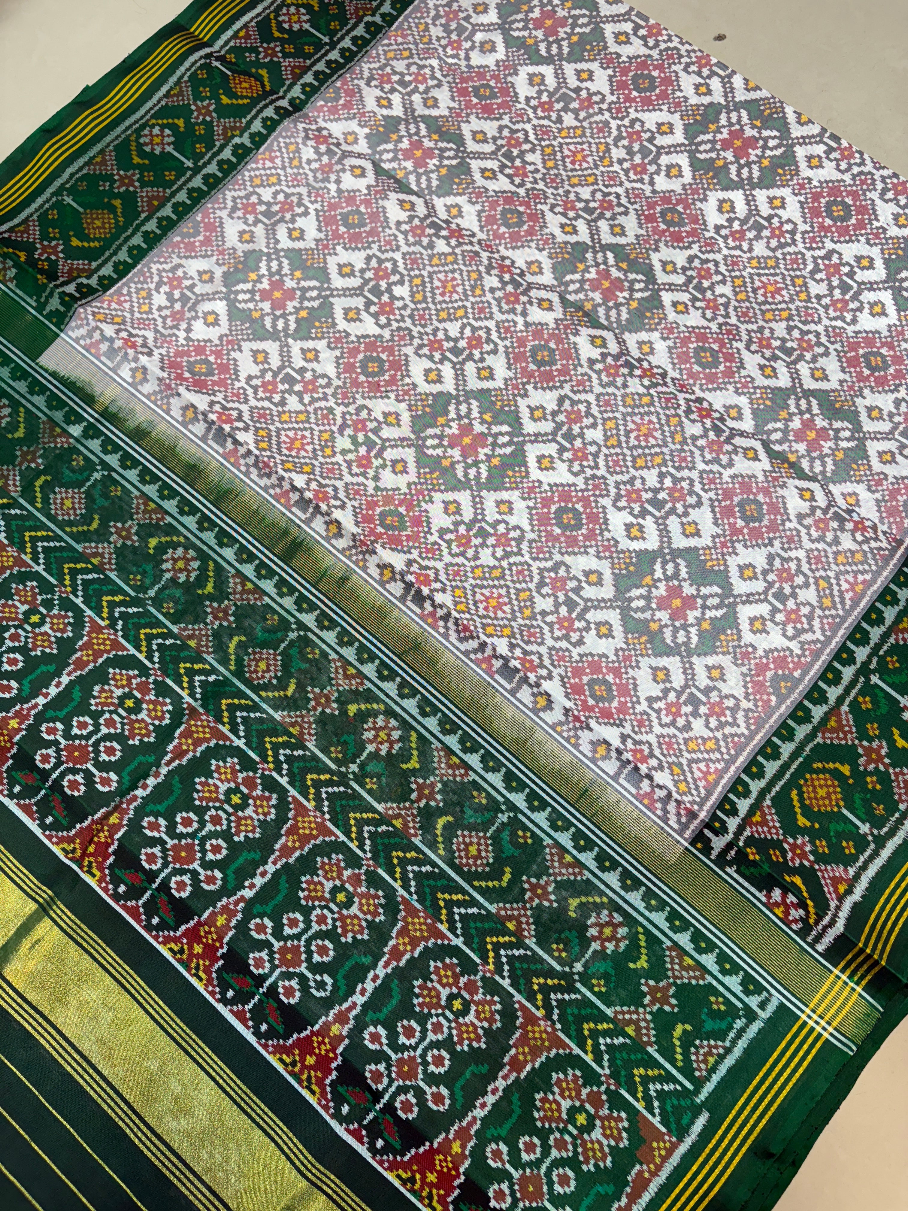 Single ikkat navratan design
