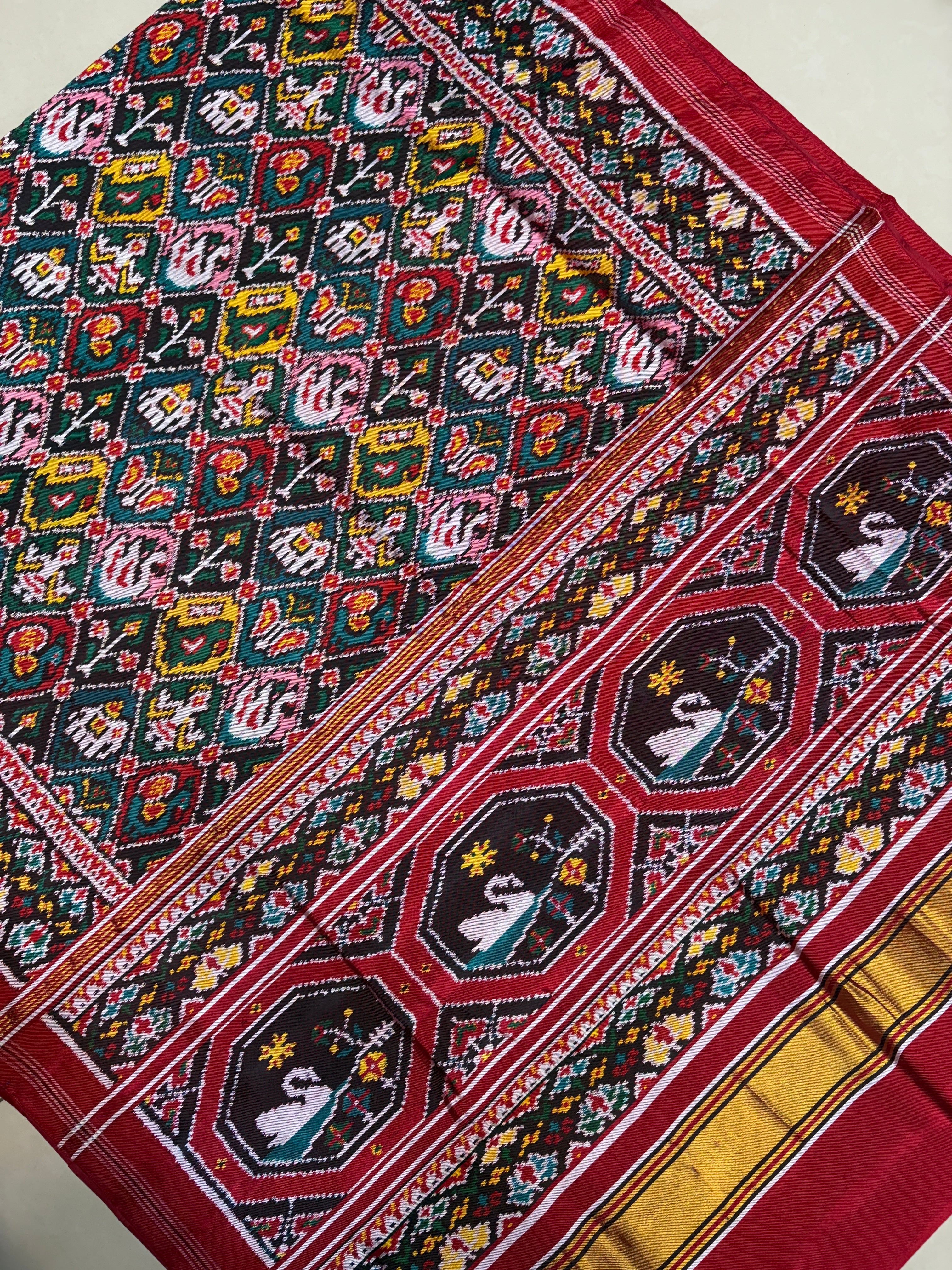 Twill ikkat patola saree