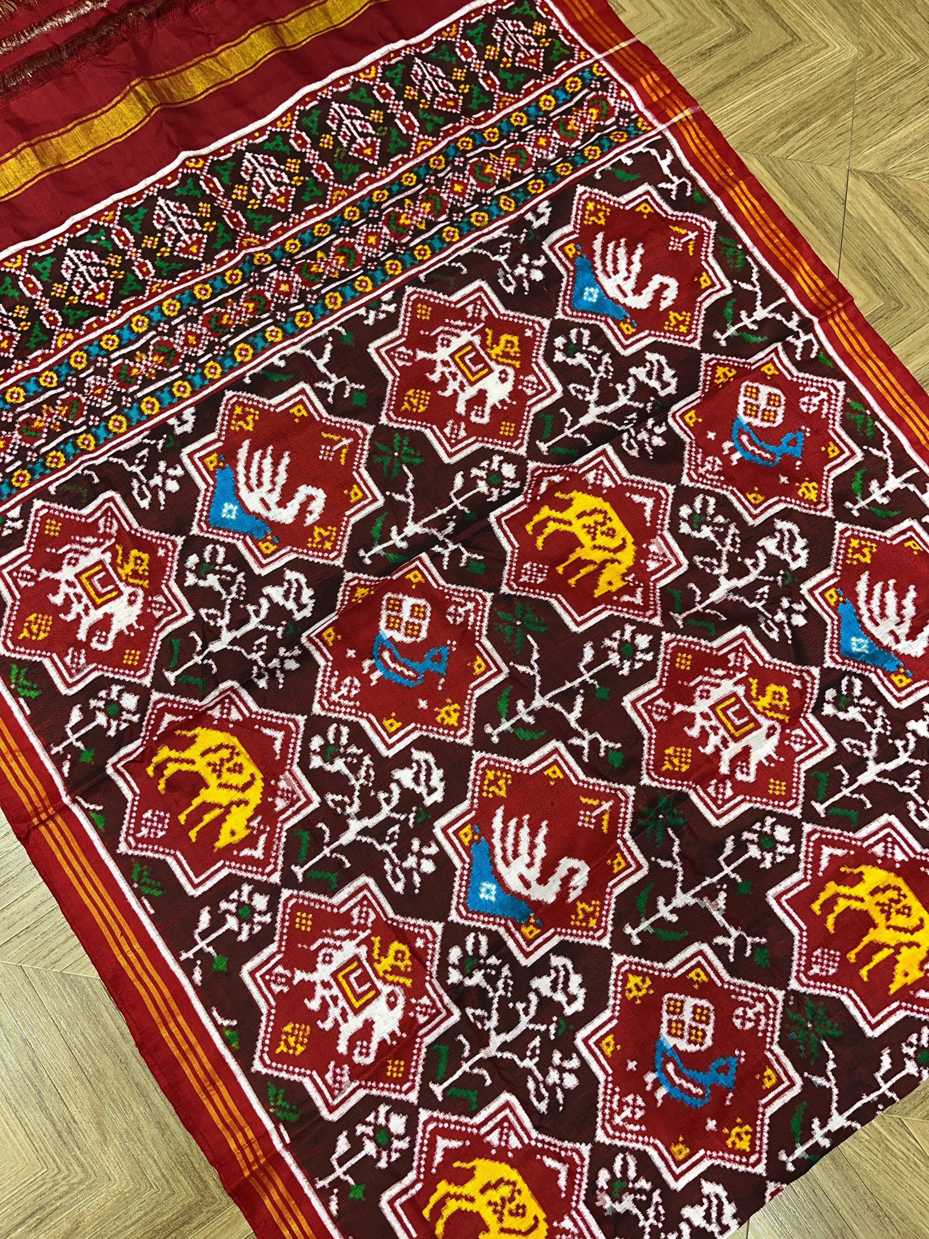 Star pattan maroon red combination patan duppta