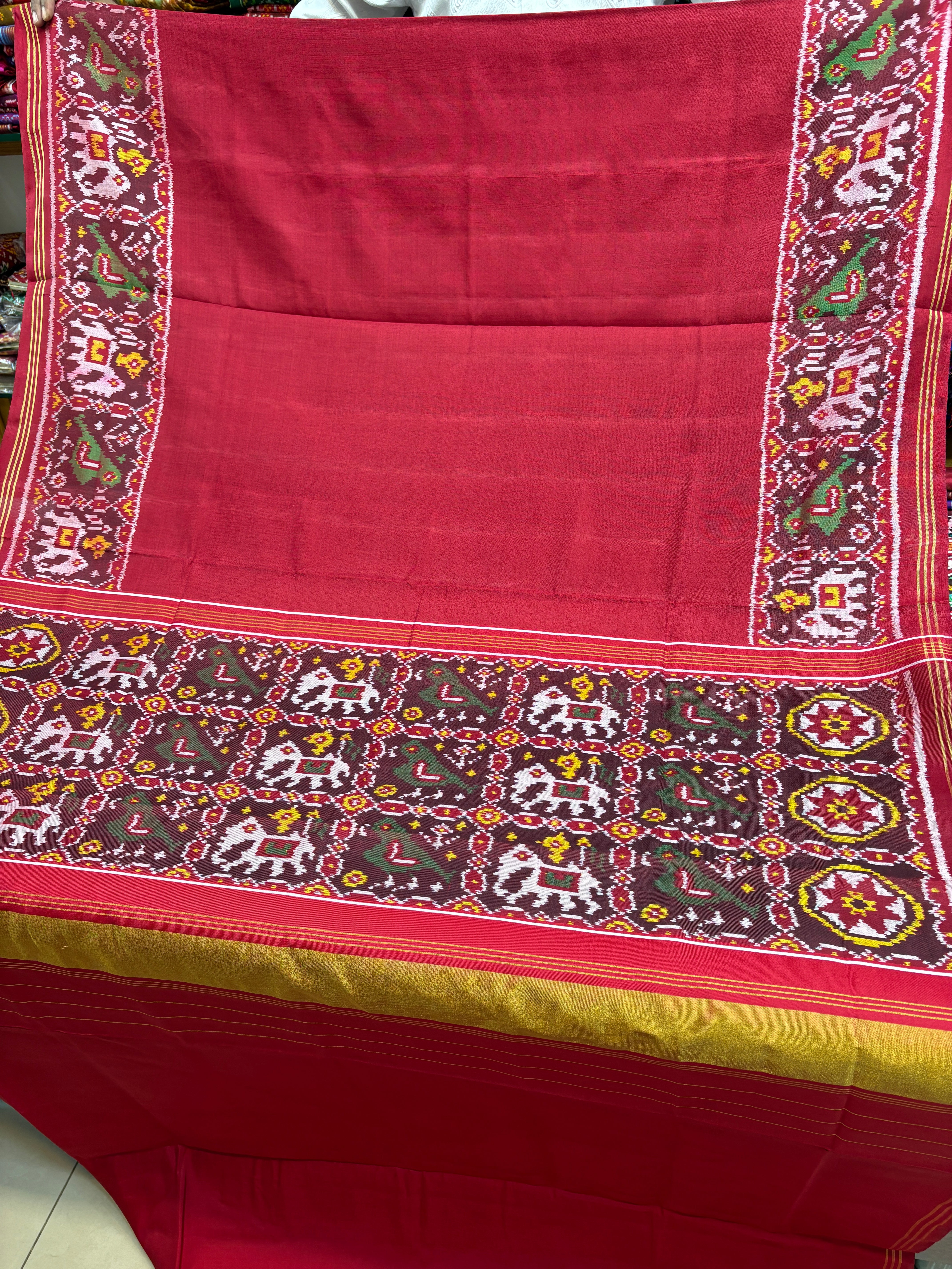 Red gada bodar patola saree