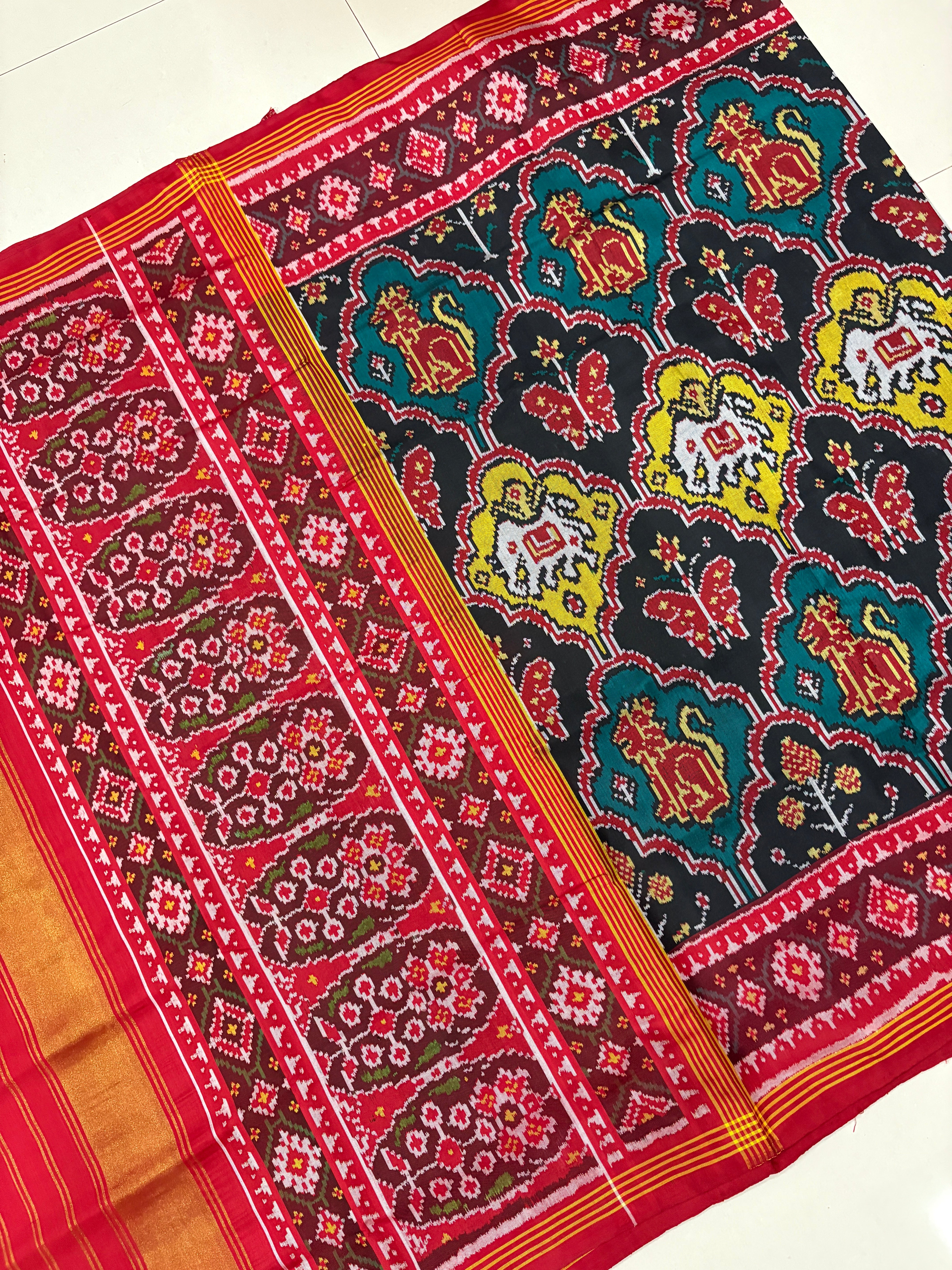 Single ikkat multy tone patola saree