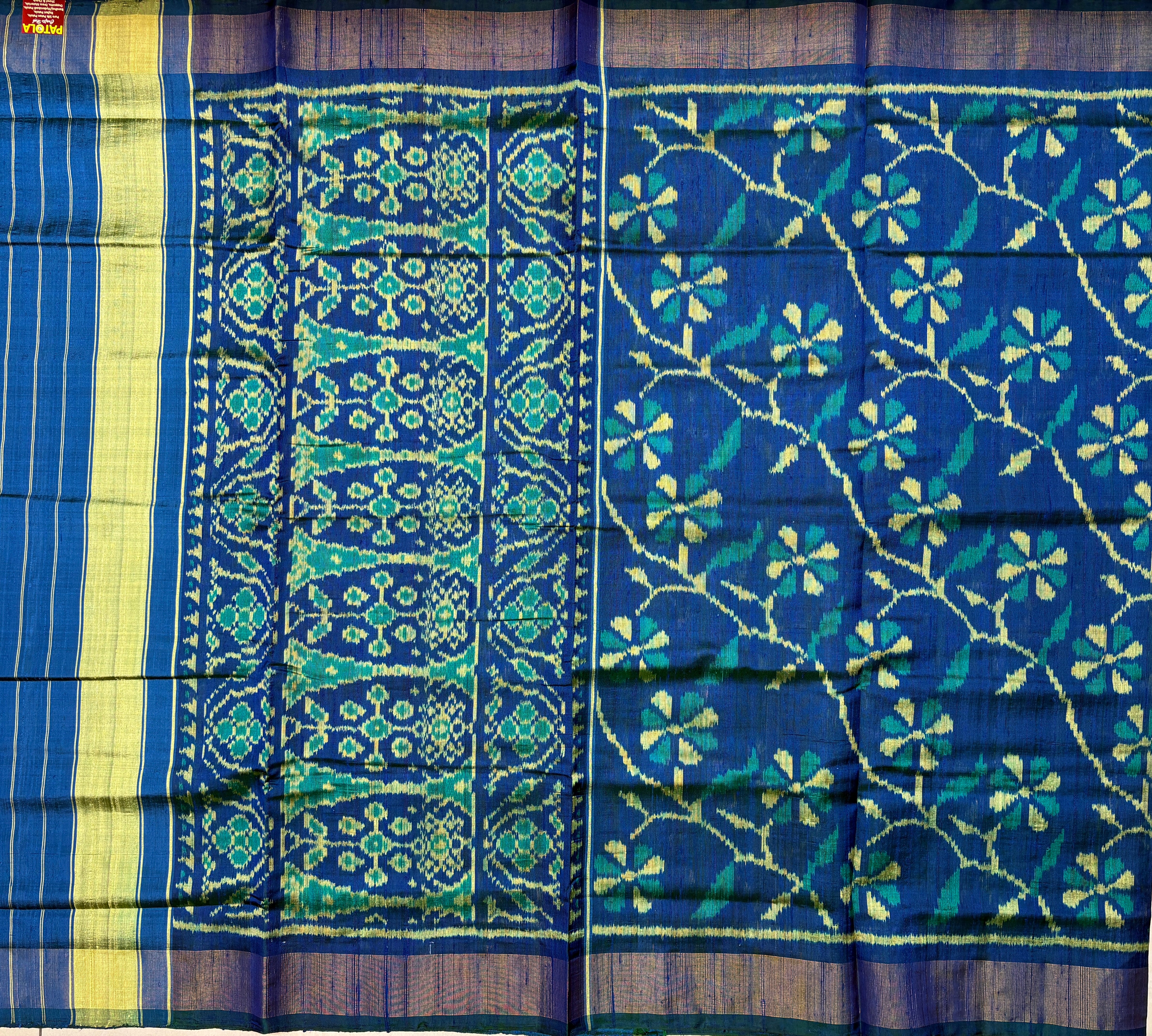 Raw silk fancy design patola saree