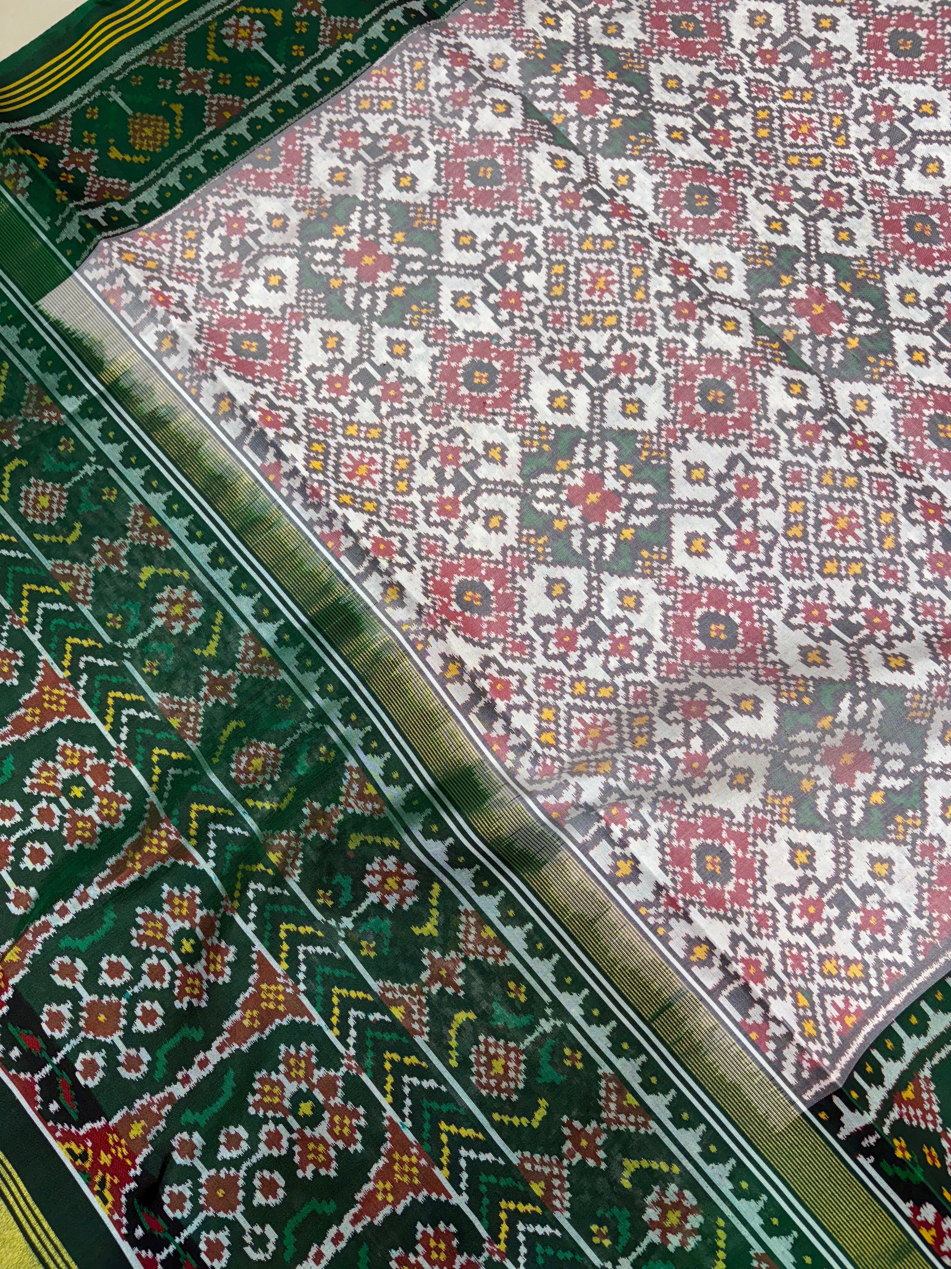 Single ikkat navratan design