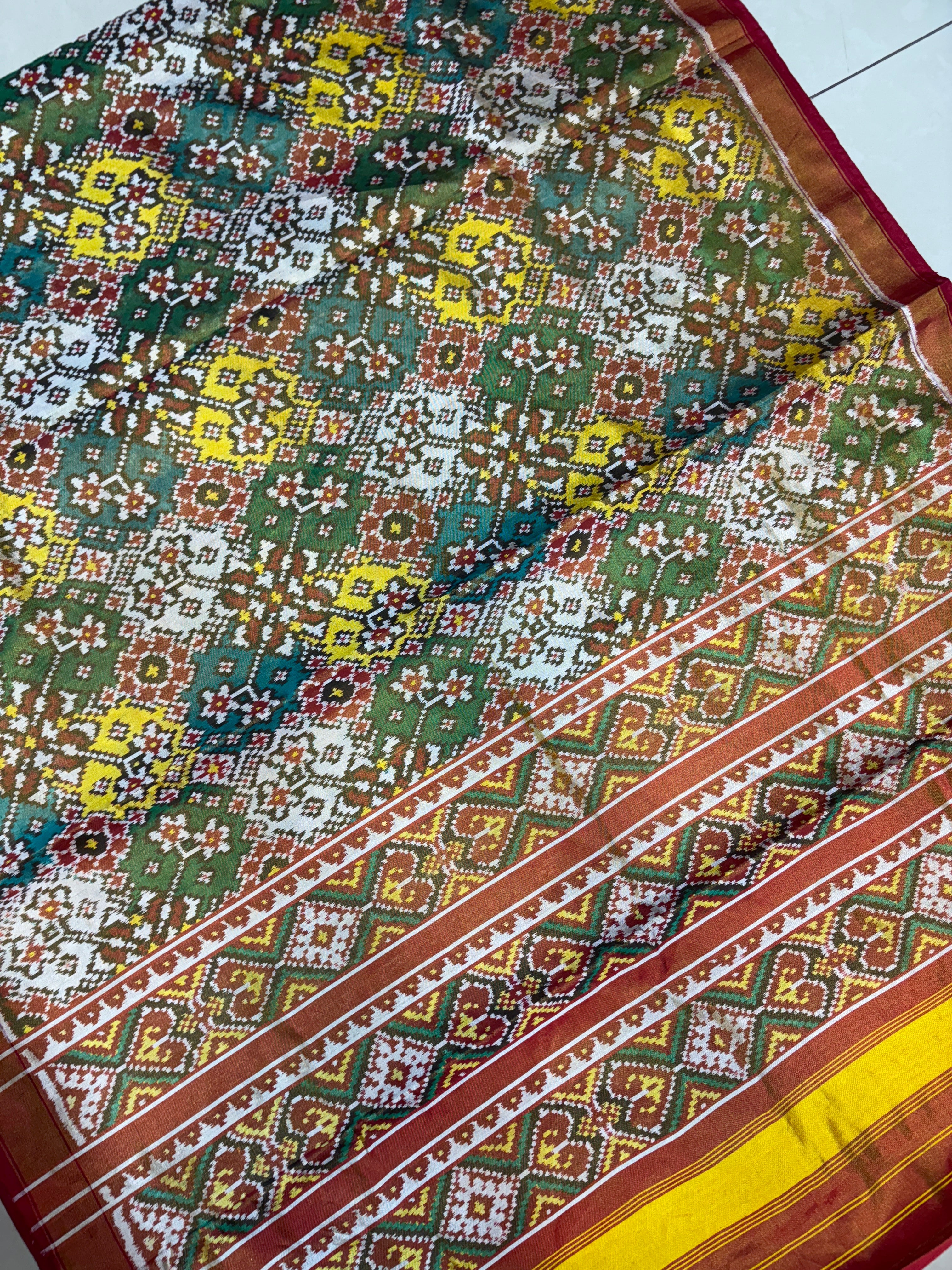 Tissue patola saree multy navratan design