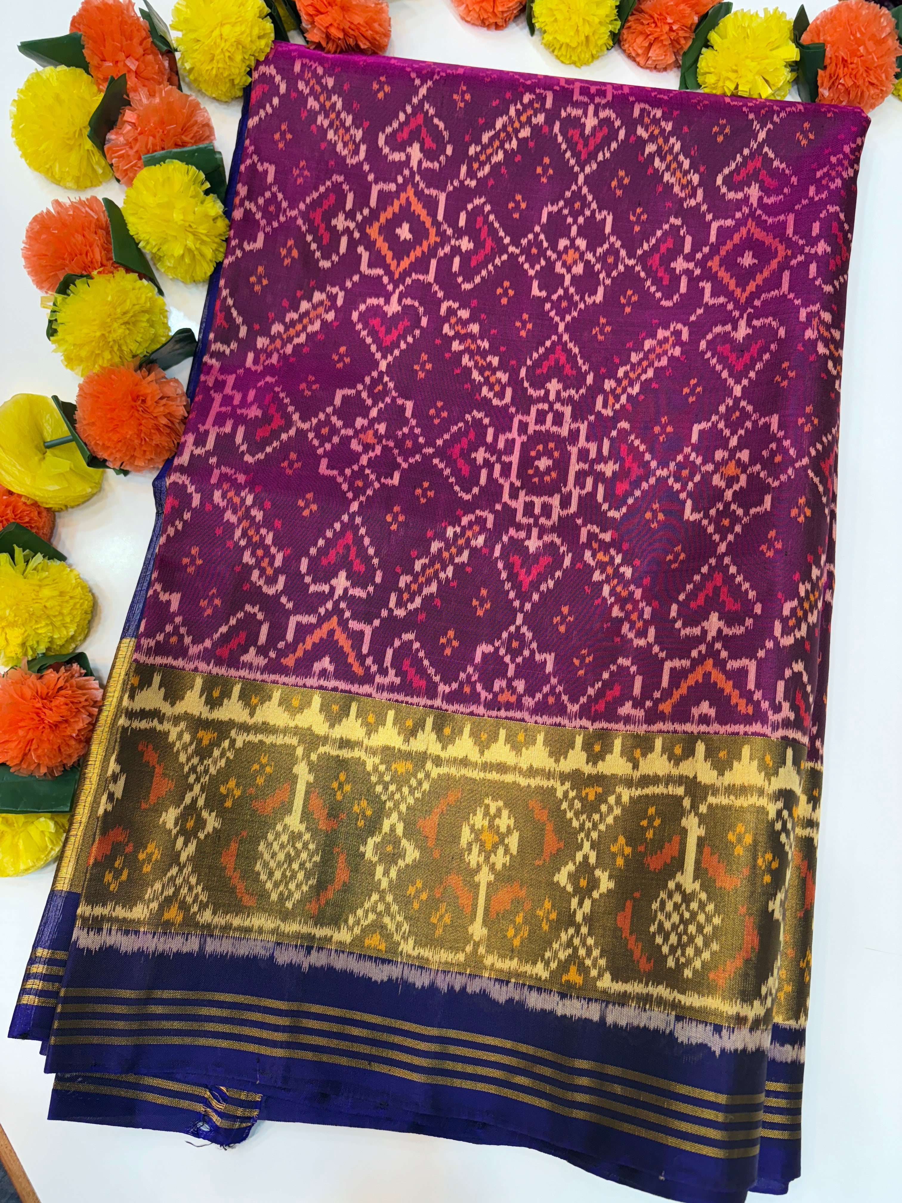 Manekchok rajkoti patola bodar pallu